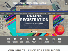 Tablet Screenshot of centennial.flowingwellsschools.org